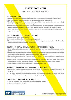 Instrukcja bhp przy obsłudze kserokopiarki – ebooki