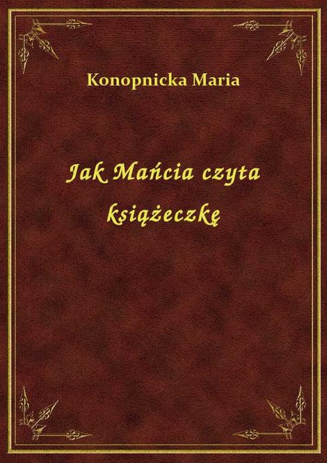 ebooki: Jak Mańcia czyta książeczkę – ebook