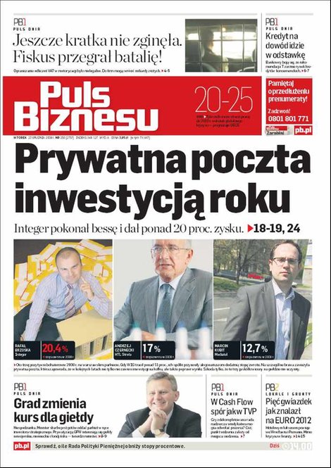 e-prasa: Puls Biznesu – e-wydanie – nr 250 (2008-12-23)