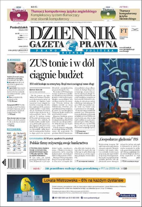 e-prasa: Dziennik Gazeta Prawna – e-wydanie – 46/2010