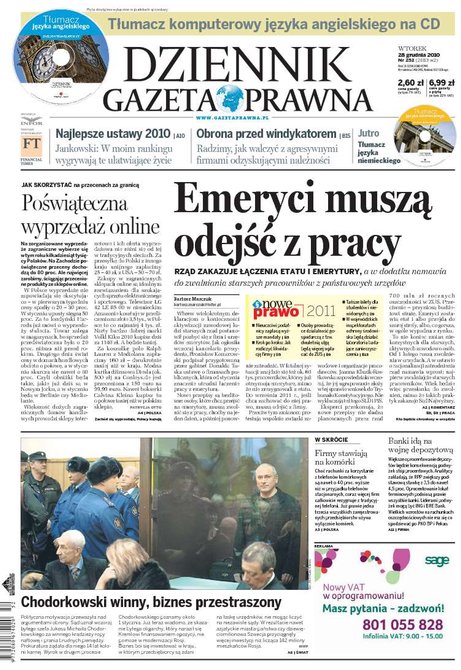 e-prasa: Dziennik Gazeta Prawna – e-wydanie – 252/2010
