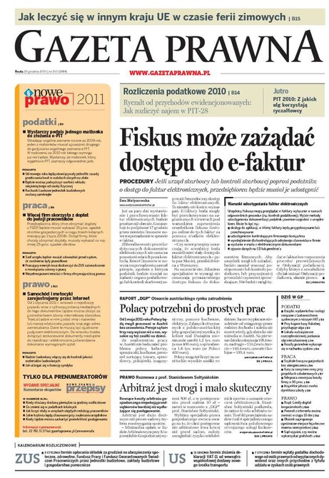 e-prasa: Dziennik Gazeta Prawna – e-wydanie – 253/2010