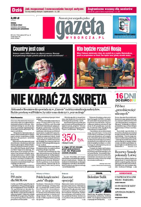 e-prasa: Gazeta Wyborcza - Szczecin – e-wydanie – 119/2012