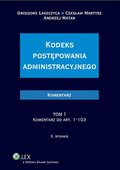 :: Kodeks postępowania administracyjnego. Komentarz. Tom I Komentarz do art.1-103; Tom II Komentarz do art.104-269  - e-book ::