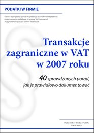 Transakcje zagraniczne w VAT w 2007 roku - ebook