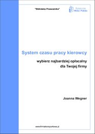 System czasu pracy kierowcy - ebook, Joanna Wegner