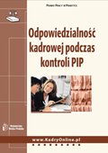 :: Odpowiedzialność kadrowej podczas kontroli PIP - e-book ::