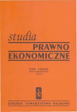 Studia Prawno-Ekonomiczne t. 89/2013 – ebook