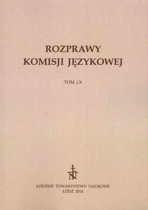 Rozprawy Komisji Językowej ŁTN t. LX – ebook