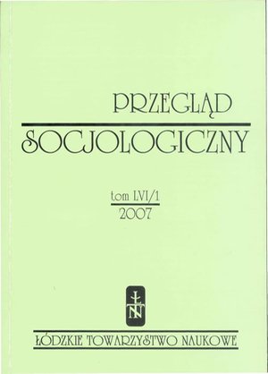 Przegląd Socjologiczny t. 56 z. 1/2007 &ndash; ebook
