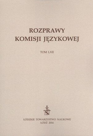 Rozprawy Komisji Językowej ŁTN t. LXII – ebook