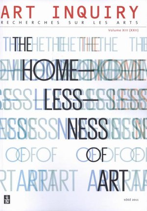 Art Inquiry. Recherches sur les arts Volume XIII (XXII) – ebook