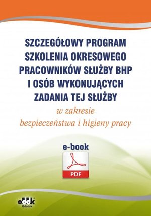 Szczeg&oacute;łowy program szkolenia okresowego pracownik&oacute;w służby bhp i os&oacute;b wykonujących zadania tej służby w zakresie bezpieczeństwa i higieny pracy (e-book) &ndash; ebook