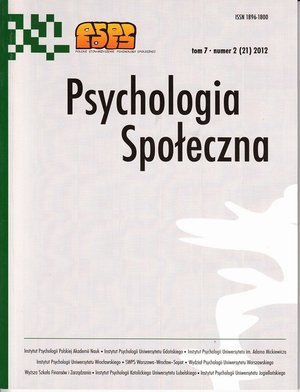 Psychologia Społeczna nr 2 (21) 2012 – ebook