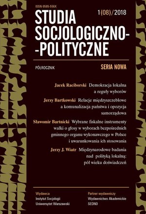 Studia Socjologiczno-Polityczne 1(08)/2018 – ebook