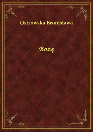 Bożę &ndash; ebook