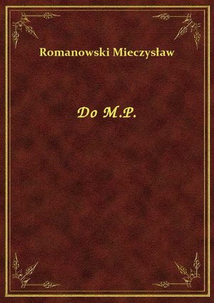 Do M.P. – ebook