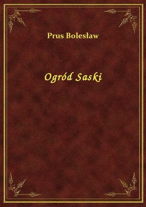 Ogród Saski – ebook
