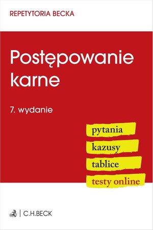Postępowanie karne. Pytania. Kazusy. Tablice. Testy online – ebook