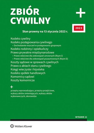 Teksty ustaw: Zbiór cywilny PLUS wyd.22 Stan prawny: 13 stycznia 2023 r. – ebook
