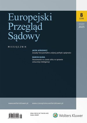 Europejski Przegląd Sądowy - Nr 8/2025 [239] – ebook