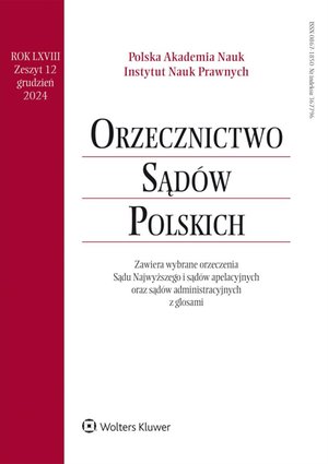 Orzecznictwo Sądów Polskich. Nr 12/2024 – ebook