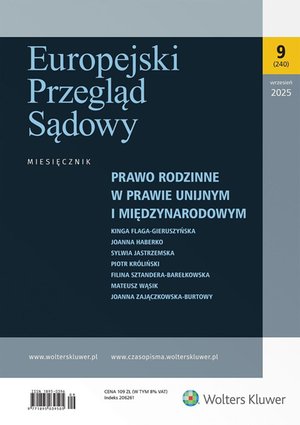 Europejski Przegląd Sądowy - Nr 9/2025 [240] – ebook