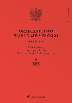Orzecznictwo Sądu Najwyższego. Izba Karna - Nr 7/2025 – ebook