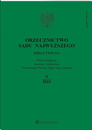 Orzecznictwo Sądu Najwyższego. Izba Cywilna. Numer 9/2023 &ndash; ebook