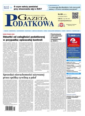 biznesowe, branżowe, gospodarka: Gazeta Podatkowa – e-wydanie – 89/2025