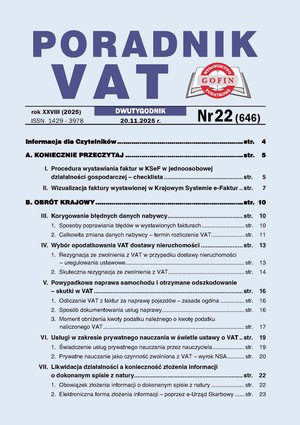 Poradnik VAT – e-wydania – 22/2025