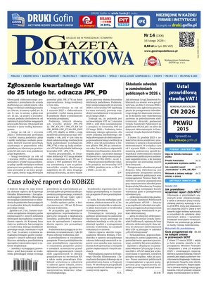 Gazeta Podatkowa &ndash; e-wydanie &ndash; 14/2026