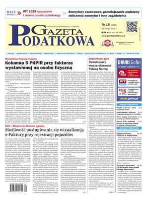 Gazeta Podatkowa &ndash; e-wydanie &ndash; 16/2026