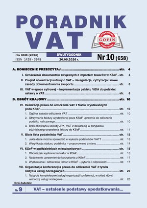 biznesowe, branżowe, gospodarka: Poradnik VAT &ndash; e-wydania &ndash; 10/2026