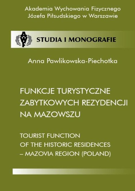 ebooki: Funkcje turystyczne zabytkowych rezydencji na Mazowszu &ndash; ebook