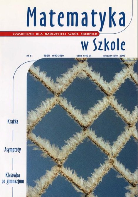 ebooki: Matematyka w Szkole. Czasopismo dla nauczycieli szk&oacute;ł średnich. Nr 6 &ndash; ebook