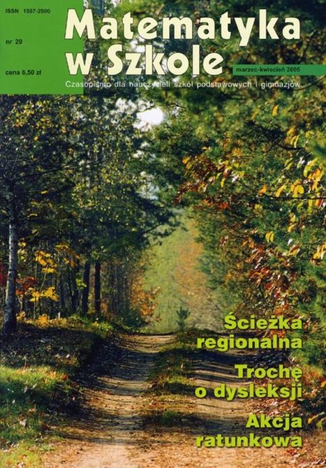 ebooki: Matematyka w Szkole. Czasopismo dla nauczycieli szk&oacute;ł podstawowych i gimnazj&oacute;w. Nr 29 &ndash; ebook