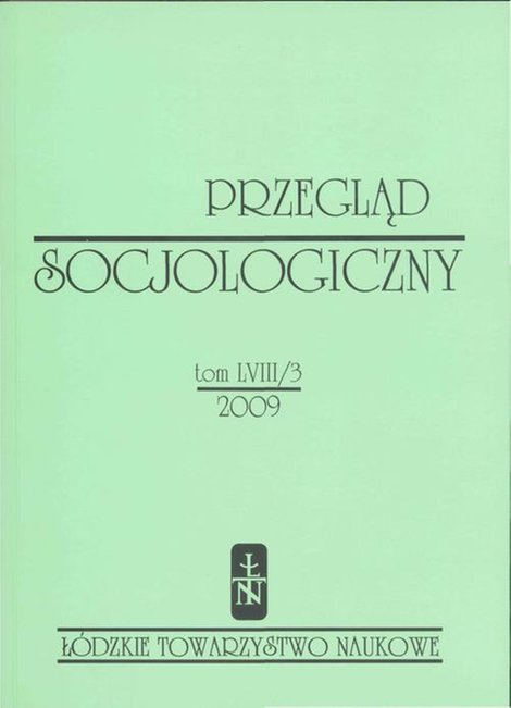 ebooki: Przegląd Socjologiczny t. 58 z. 3/2009 &ndash; ebook