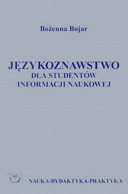 ebooki: Językoznawstwo dla student&oacute;w informacji naukowej &ndash; ebook