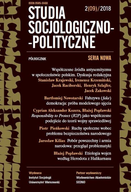 ebooki: Studia Socjologiczno-Polityczne 2(09)/2018 &ndash; ebook