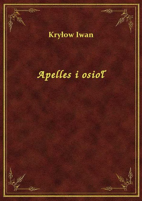 ebooki: Apelles i osioł – ebook