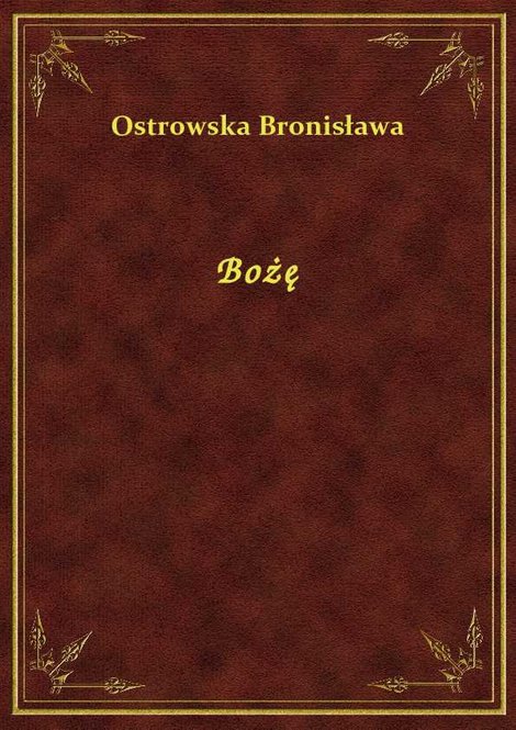 ebooki: Bożę &ndash; ebook