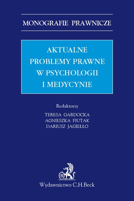 ebooki: Aktualne problemy prawne w psychologii i medycynie &ndash; ebook