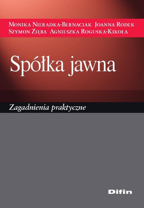 ebooki: Sp&oacute;łka jawna. Zagadnienia praktyczne &ndash; ebook