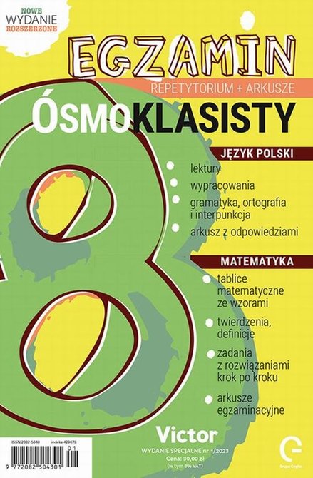 e-prasa: Victor. Wydanie Specjalne. Egzamin &Oacute;smoklasisty repetytorium + arkusze nr 1/2023 &ndash; eprasa