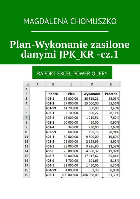 ebooki: Plan-Wykonanie zasilone danymi JPK_KR -cz.1 &ndash; ebook