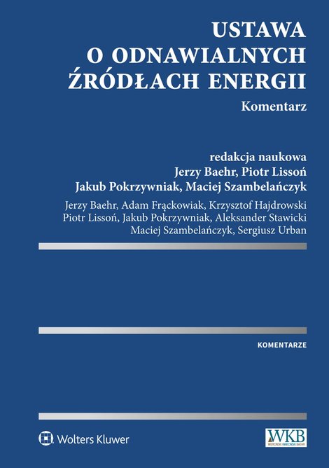 ebooki: Ustawa o odnawialnych źr&oacute;dłach energii. Komentarz &ndash; ebook
