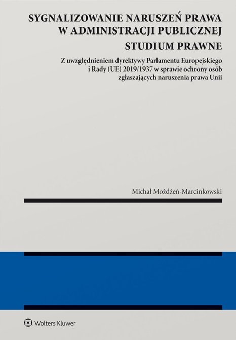 ebooki: Sygnalizowanie naruszeń prawa w administracji publicznej &ndash; ebook