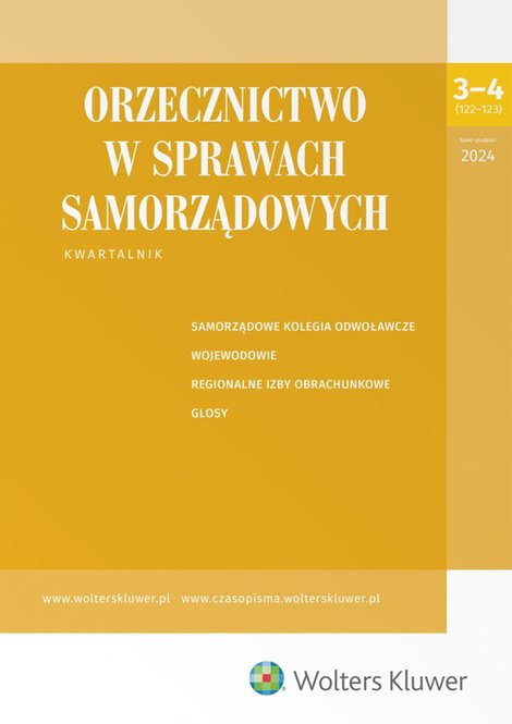 ebooki: Orzecznictwo w Sprawach Samorządowych. Nr 3-4/2024 – ebook