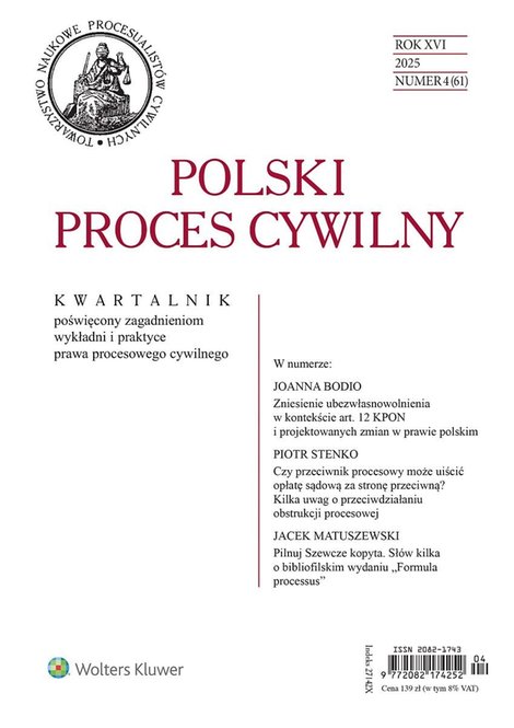 ebooki: Polski Proces Cywilny - Nr 4/2025 &ndash; ebook